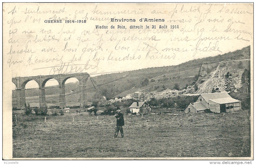 80 POIX -  Viaduc   Détruit Le 31 Aout 1914 - Poix-de-Picardie