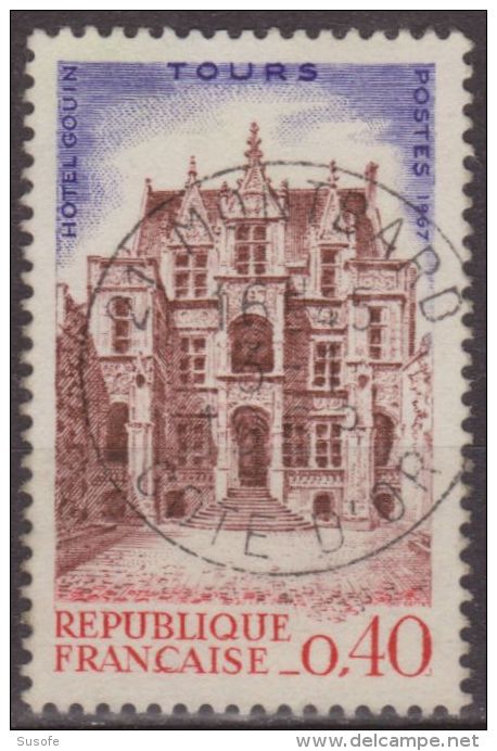 Francia 1967 Scott 1182 Sello º Goüin House Tours Congreso Filatelico Federacion Francesa 0,40F France Stamps Timbre - Usados