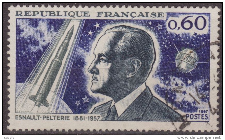 Francia 1967 Scott 1184 Sello º Robert Esnault Pelterie Satelite A1 60c France Stamps Timbre Frankreich Briefmarke - Usati