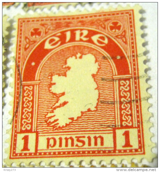 Ireland 1922 Map Of Ireland 1d - Used - Gebruikt