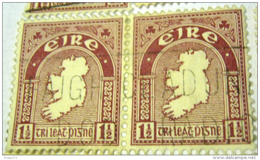Ireland 1922 Map Of Ireland 1.5d X2 - Used - Oblitérés