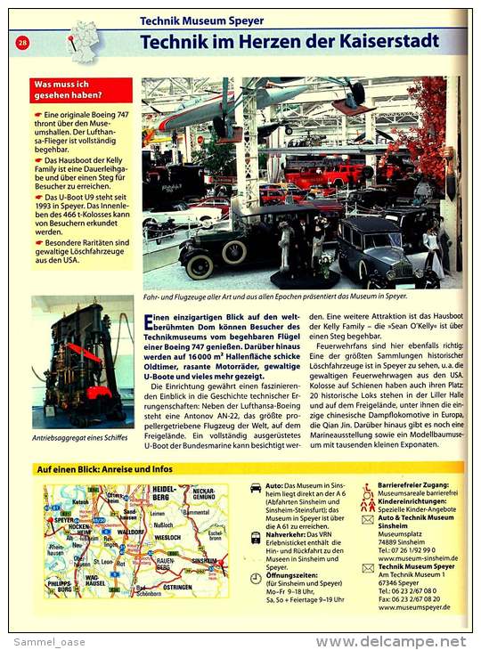 ADAC  Verkehrsmuseen In Deutschland  -  Fahrzeuge - Schifffahrt - Luftfahrt - Technik - Eisenbahn - Sonstige & Ohne Zuordnung