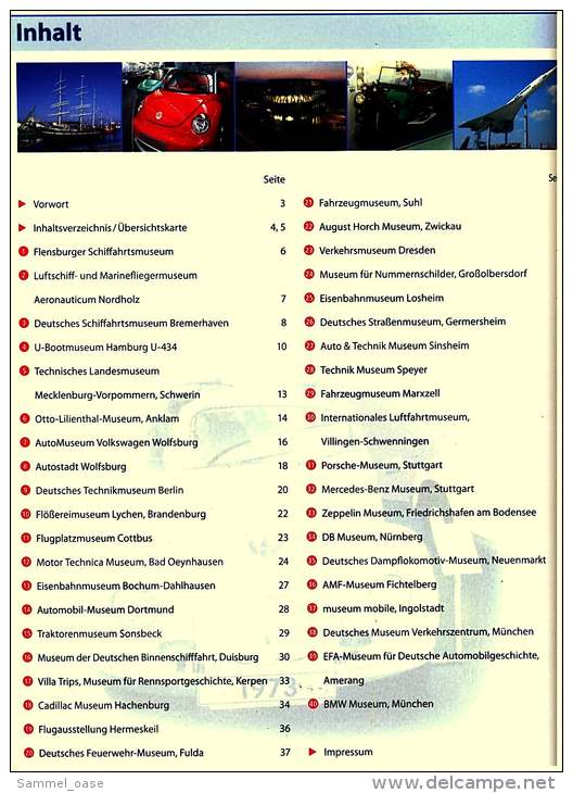 ADAC  Verkehrsmuseen In Deutschland  -  Fahrzeuge - Schifffahrt - Luftfahrt - Technik - Eisenbahn - Sonstige & Ohne Zuordnung