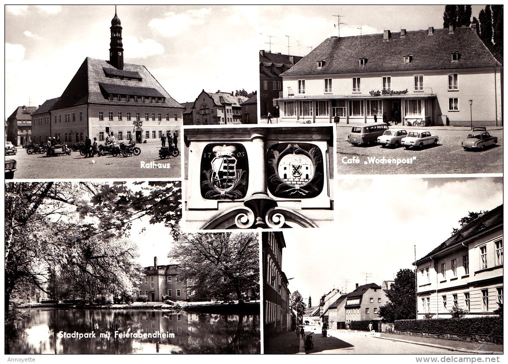 NEUSTADT IN SACHSEN (Kreis Sebnitz) - Rathaus. Café &ldquo;Wochenpost&rdquo;. Stadtpark Mit Feierabendheim. Bahnhofstraß - Sebnitz