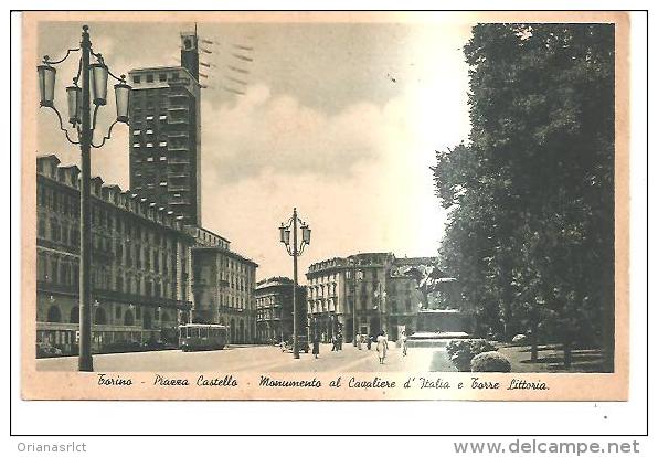 62461) Torino-Piazza Castello- Monumento Al Cavaliere D´Italia E Torre Littoria - Piazze