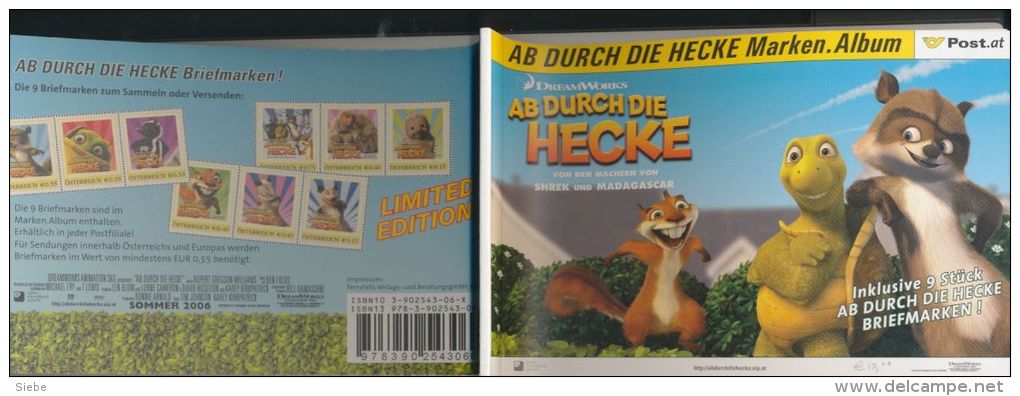 Autriche Carnet Post.at / Nos Voisins, Les Hommes  / Over The Hedge  Dream Works - - 9 Timbres  + 2 Cartes Postale - - Kino