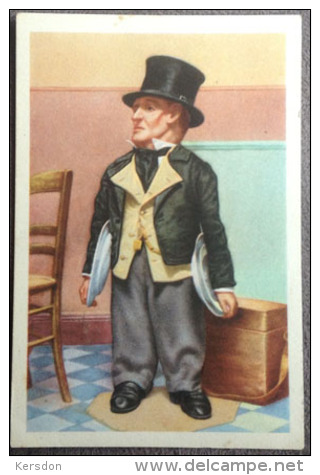 Image Folklore Belge - Homme Au Chapeau Avec Sa Valise - Chocolat Cote D'Or - Rare - Chocolate