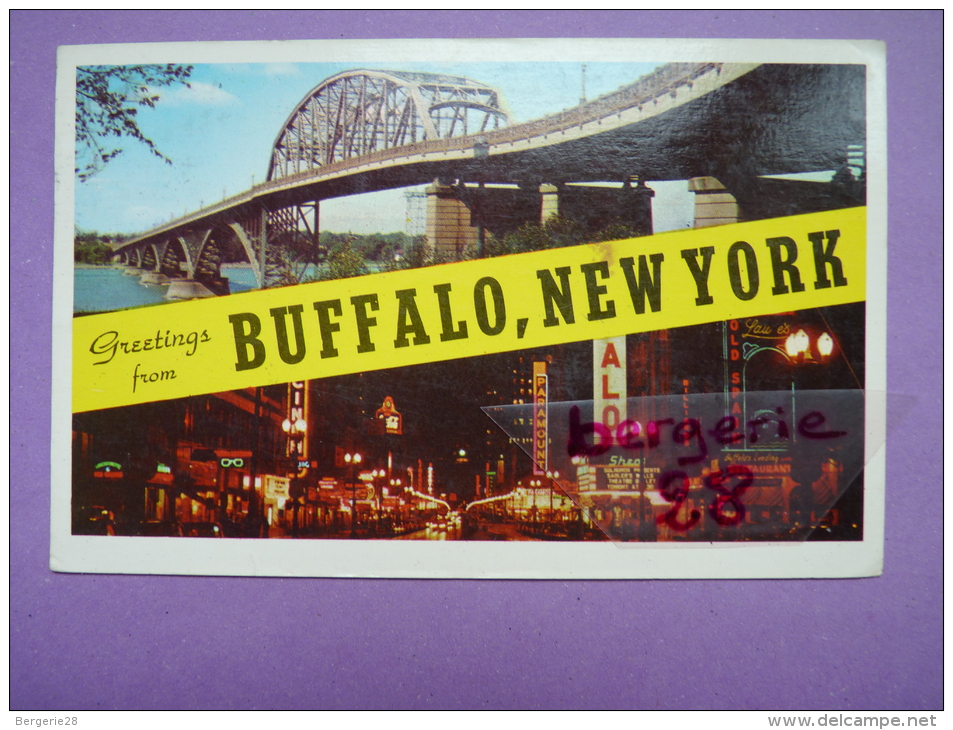 CPA - NEW YORK - BUFFALO - Greetings From - TIMBRES - - Buffalo