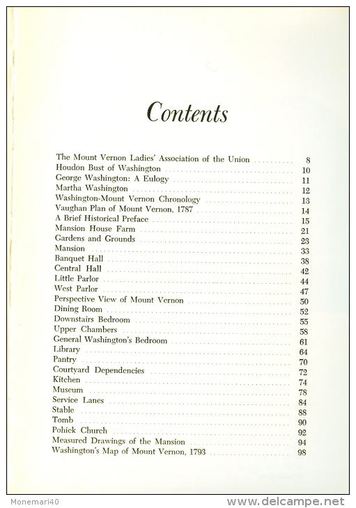 MOUNT VERNON - LIVRE Abondamment Illustré De Plus De 80 Images Principalement En Couleur (1965) - Stati Uniti