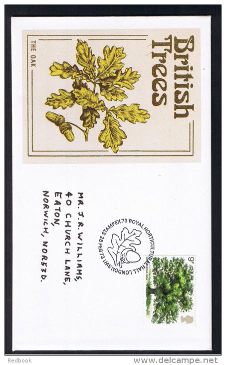 RB 949 - 1973 GB First Day Cover FDC - Oak Tree With Stampex Special Cancel - Cat &pound;10 + - 1971-1980 Em. Décimales