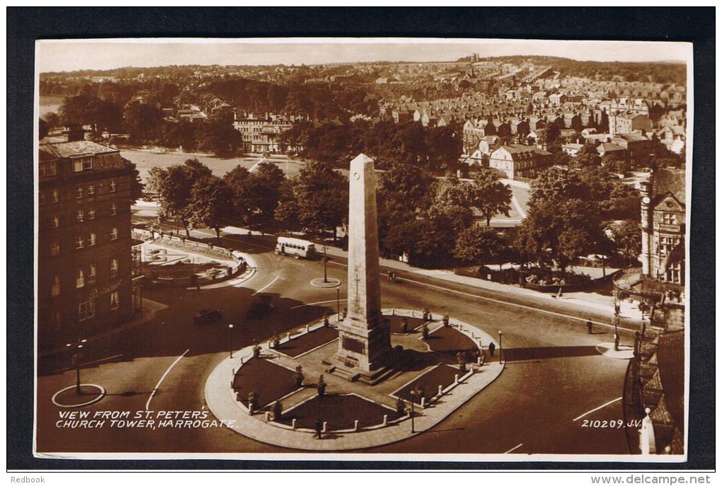 RB 950 - Real Photo Postcard - View Of War Memorial From St Peter's Church Tower - Harrogate Yorkshire - Harrogate