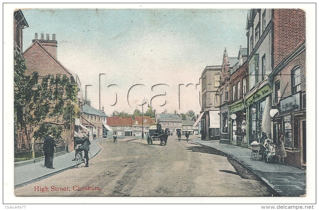 Chesham (Royaume-uni, Buckinghamshire ) : The High Street With The Shop In 1910 (lively). - Buckinghamshire