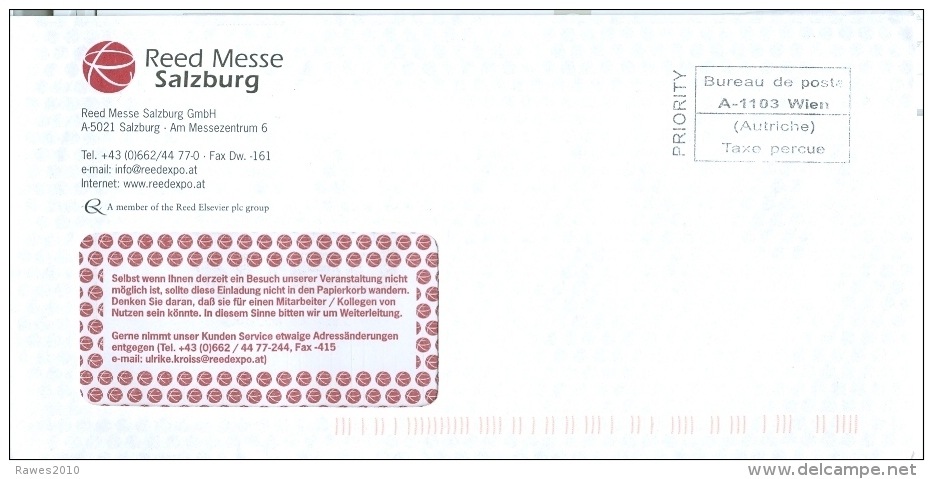 Österreich Wien Taxe Percue Stempel Reed Messe Salzburg - Franking Machines (EMA)