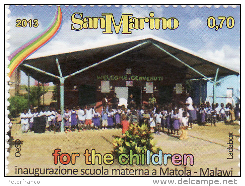 2013 San Marino - Inaugurazione Scuola Materna A Matola - Malawi - Oblitérés