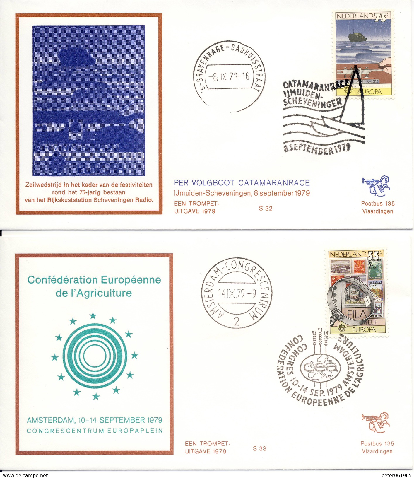 Trompet Envelop Nr. S29 T/m S33 (1979) - Covers & Documents