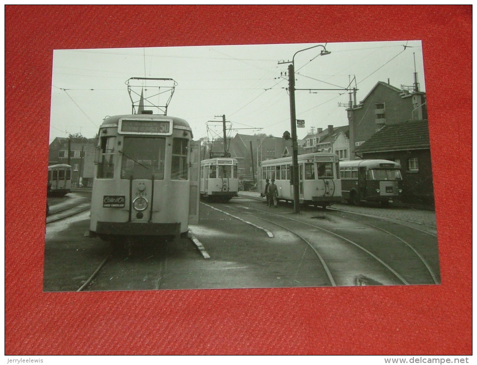 RUMST  -  Trams : Lijnen 50 , 52 En Bus  -  Foto 13 X 9 Cm  -  1956 - Rumst
