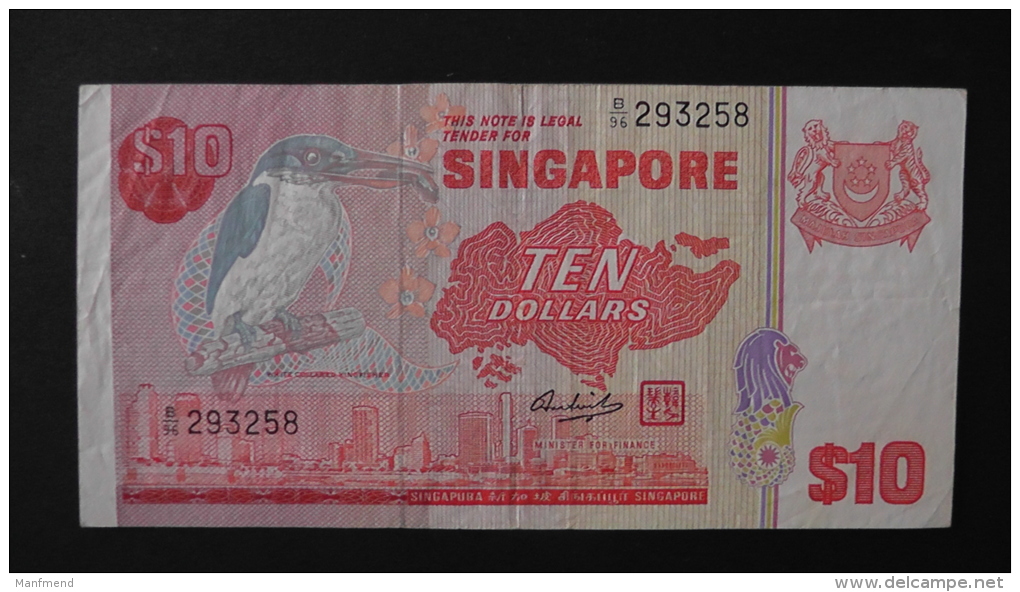 Singapore - 10 Dollar - 1979 - P 11a - VF/F - Look Scan - Singapour