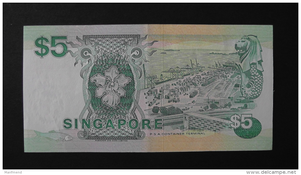 Singapore - 5 Dollar - 1989 - P 19 - VF+ - Look Scan - Singapur