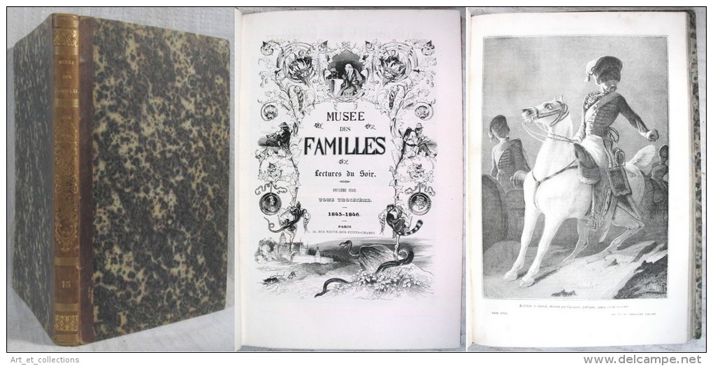 Superbe Reliure Du Journal « Musée Des Familles » Pour Les Années 1845-1846 - Revues Anciennes - Avant 1900
