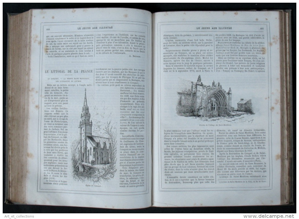 4 Reliures  du journal «Le Jeune Age Illustré »/ 4 Tomes dont  les 2 premiers / DÉDICACE de la Directrice Lérida-Geofroy