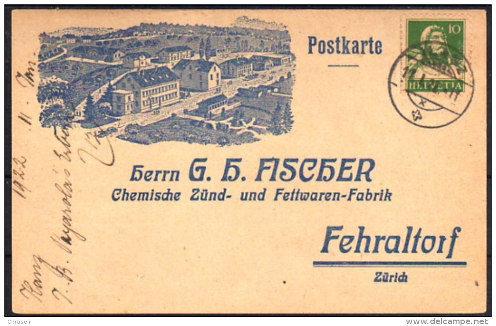 Fehraltorf Postkarte Fischer Bettwaren - Fehraltorf