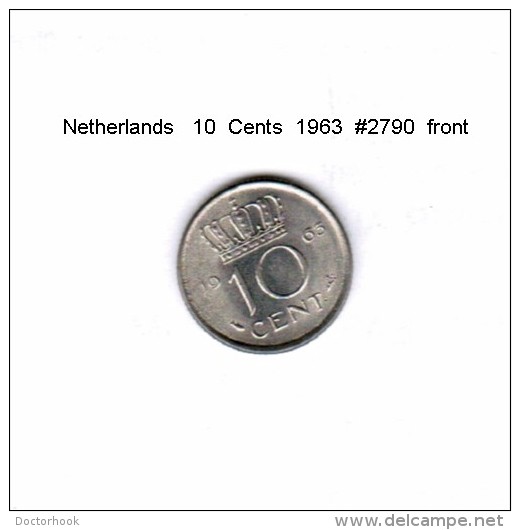 NETHERLANDS    10  CENTS  1963  (KM # 182) - 1948-1980 : Juliana