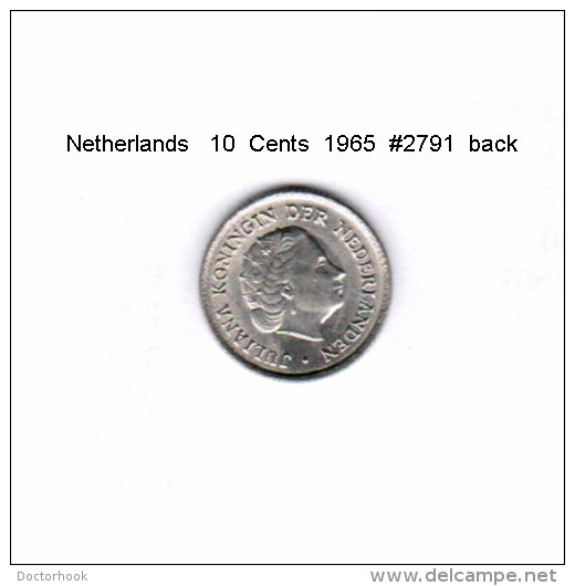NETHERLANDS    10  CENTS  1965  (KM # 182) - 1948-1980 : Juliana
