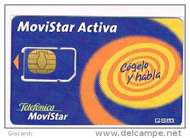 SPAGNA (SPAIN) - TELEFONICA / MOVISTAR   (GSM SIM) - ACTIVA  - USED WITH CHIP -  RIF. 4227 - Telefonica