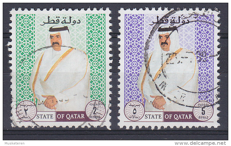 Qatar 1996 Mi. 1089, 1091 A     2 R & 5 R Scheich Ibn Khalifa Art-Thani - Qatar