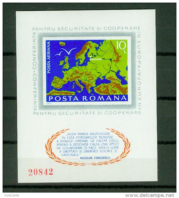 Rumania Romania 1975,1 Block,Helsinki Security Conference,MNH/Postfris (E1938) - EU-Organe