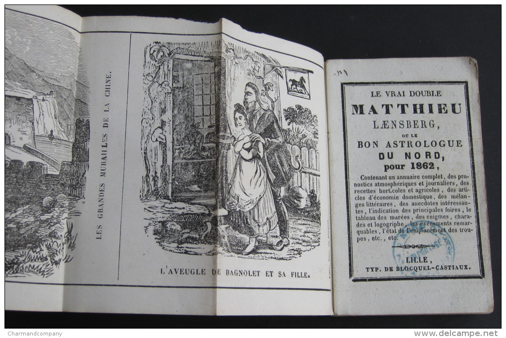 Almanach 1862 - Vrai Double Matthieu Laensberg / Matthieu Rouge / Gravures - 1801-1900