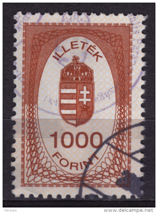 2000 Hungary, Ungarn, Hongrie - Revenue Stamp - 1000 Forint - Used - Fiscale Zegels