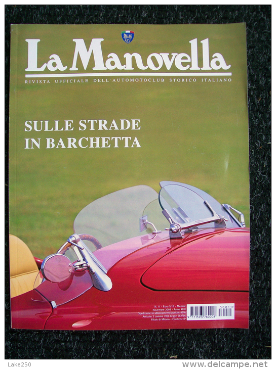 LA MANOVELLA  NOVEMBRE   2003 FERRARI,LANCIA,DE TOMASO,SCARFIOTTI, - Motori