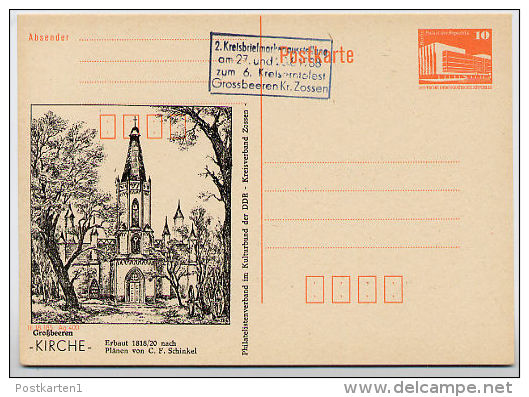 DDR P86II-23-88 C24  Postkarte Privater Zudruck KIRCHE GROSSBEEREN 1988 - Private Postcards - Mint