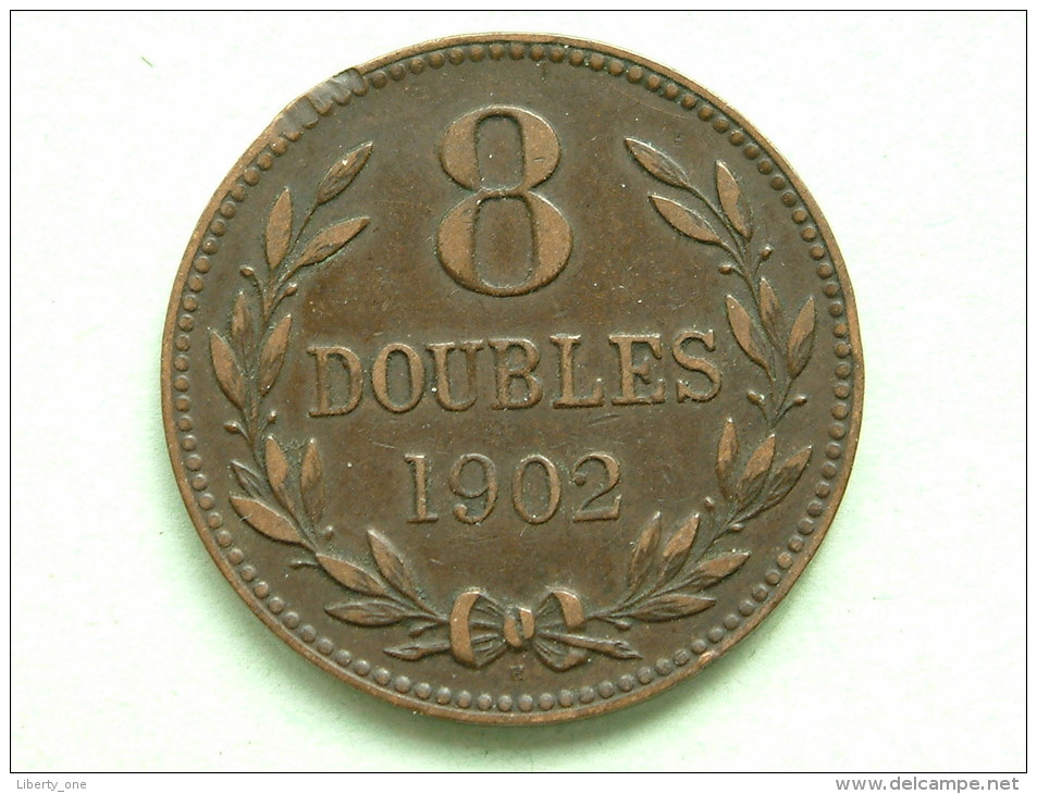 1902 H - 8 DOUBLES / KM 7 ( For Grade, Please See Photo ) !! - Guernesey