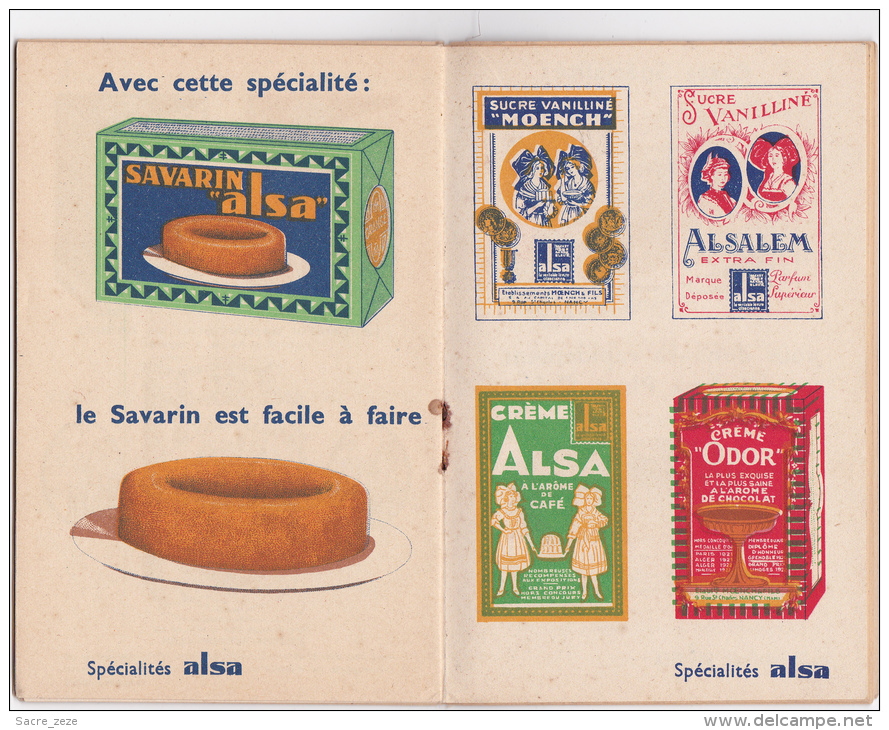 LIVRET DE RECETTES ALSA-EDITION SPECIALE 1931 - Gastronomie