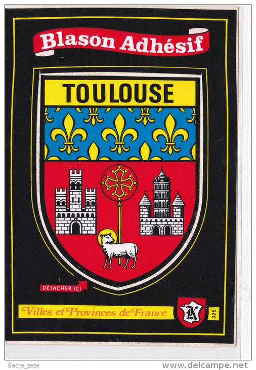 CARTE BLASON ADHESIF-TOULOUSE-GRAND FORMAT - Other & Unclassified