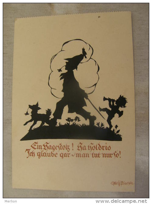 Silhouette -  Georg Klishke - Schiemann - Zittau    D110333 - Scherenschnitt - Silhouette