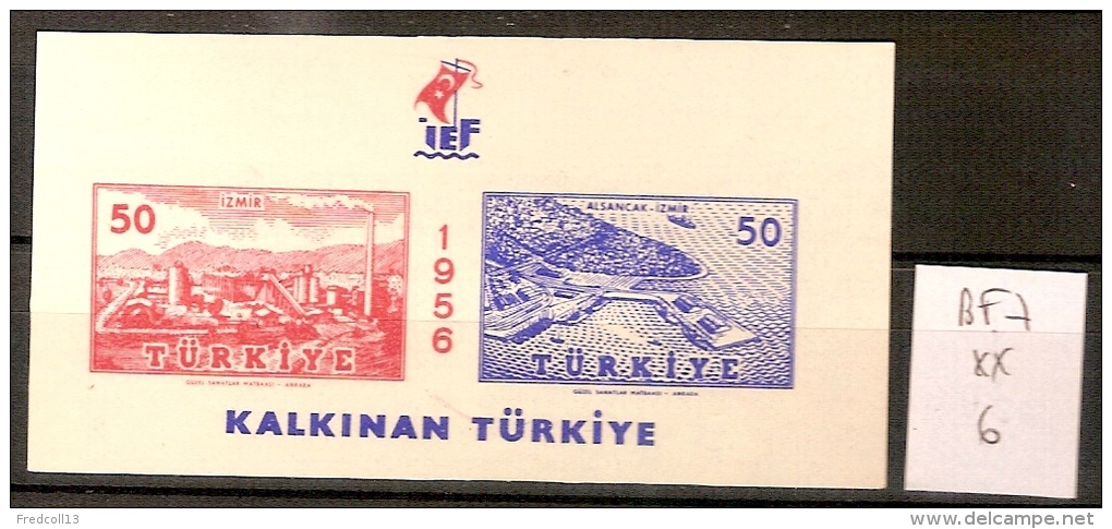 Turquie  BF 7 ** Côte 6 € - Unused Stamps