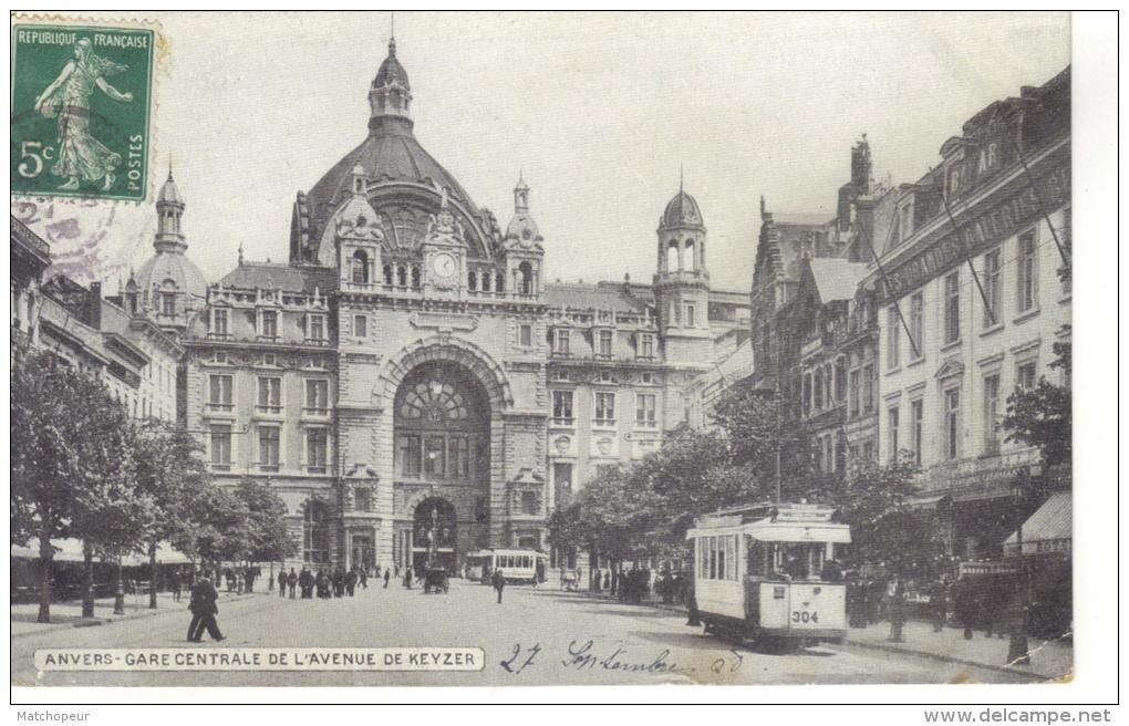 BELGIQUE - ANVERS - GARE CENTRALE DE L'AVENUE DE KEYZER - Autres & Non Classés