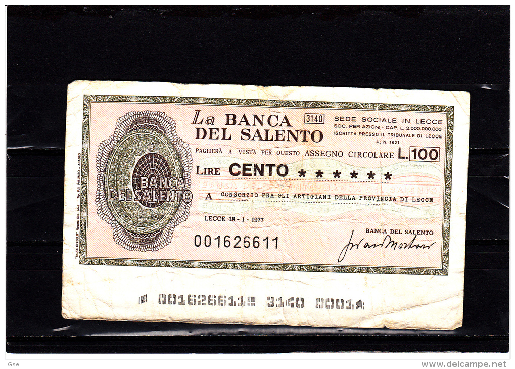 Anca Del Salento - 100 Lire - ( Circolato) - [10] Chèques