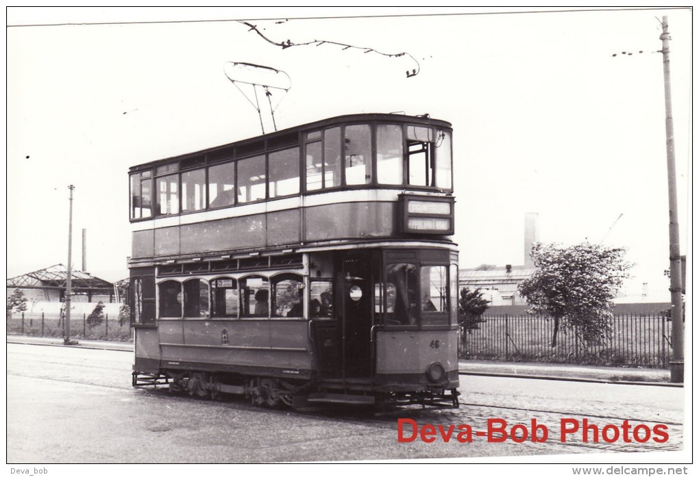 Tram Photo GLASGOW CORPORATION Tramways Tramcar Car 46 - Trains