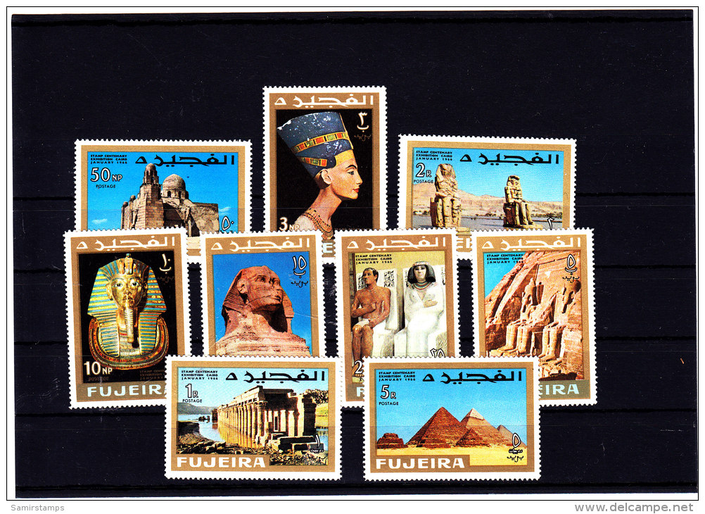 Fujeira, 1966 Egyotian Art Complete Set MNH 9 Stamps,nice Archeological Topic,early Issue-SKRILL PAY ONLY - Fujeira