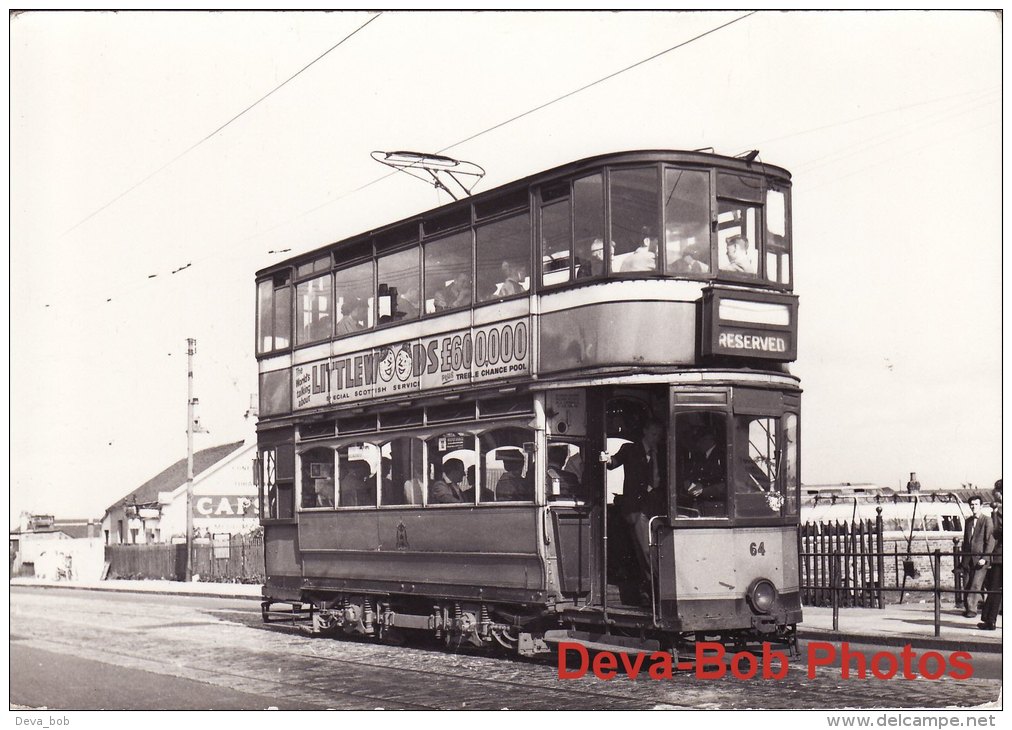 Tram Photo GLASGOW CORPORATION Tramways Tramcar Car 64 - Trains