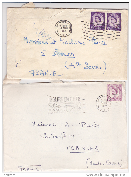 Bournemouth Poole A 1964 - 2 Covers - Lettres & Documents