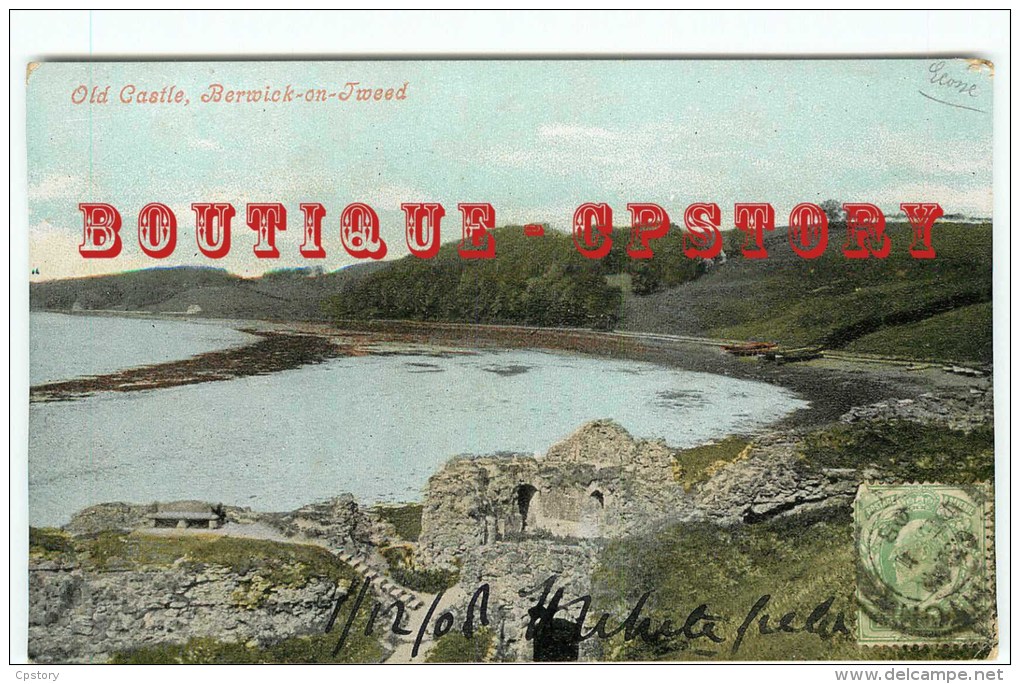 BERWICK On TWEED - Old Castle - Valentine's Series < Postcard Couleur Voyagée 1908 - Autres & Non Classés