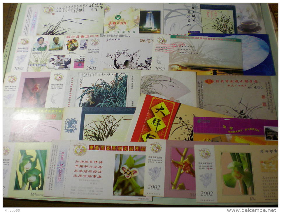 Wholesale Lot! China 68 Different Orchid Flower Thematics Postal Stationery Card,pre-stamped Letter Card - Orchideen