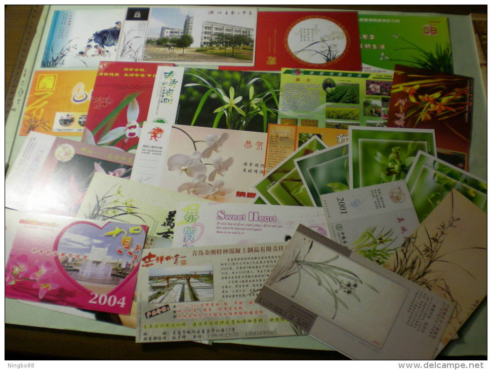 Wholesale Lot! China 68 Different Orchid Flower Thematics Postal Stationery Card,pre-stamped Letter Card - Orchideen