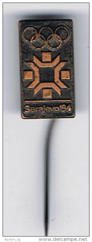 Pin Badge- Sarajevo '84 Olympics - Hat Lapel Vintage - Giochi Olimpici