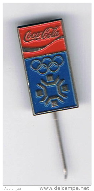 Pin Badge - Coca Cola Olympics Sarajevo - Hat Lapel Old - Olympic Games